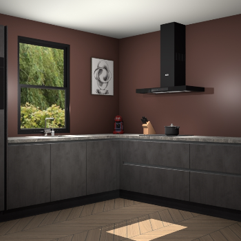  Beton antraciet greeploze keuken Lublin 63665