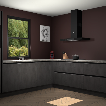 Beton antraciet greeploze keuken Lublin 63668