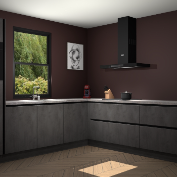 Beton antraciet greeploze keuken Lublin 63691