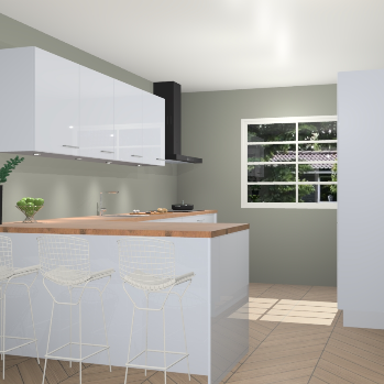 Sneeuwwitte hoogglans keuken Sopot 64239