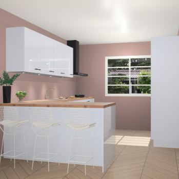 Sneeuwwitte hoogglans keuken Sopot 64242