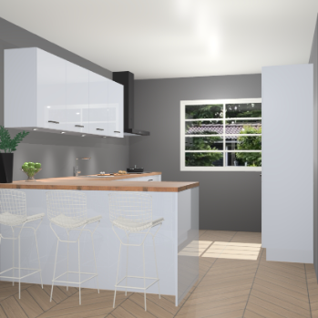 Sneeuwwitte hoogglans keuken Sopot 64243