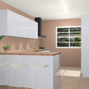 Sneeuwwitte hoogglans greeploze keuken Sopot 64244