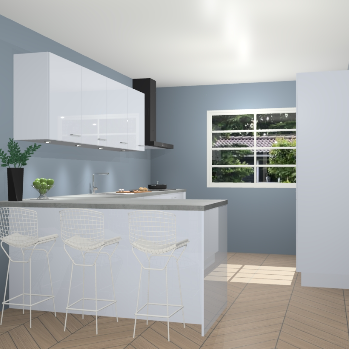 Sneeuwwitte hoogglans keuken Sopot 64554