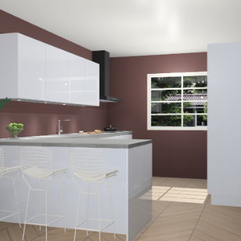 Sneeuwwitte hoogglans greeploze keuken Sopot 64555