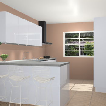 Sneeuwwitte hoogglans greeploze keuken Sopot 64558