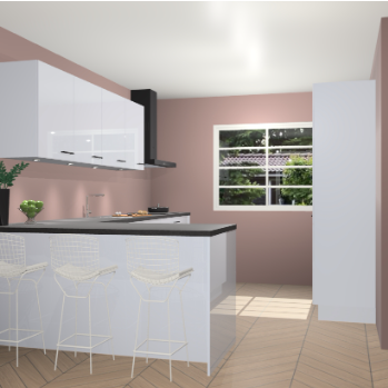 Sneeuwwitte hoogglans keuken Sopot 64562