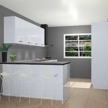 Sneeuwwitte hoogglans keuken Sopot 64563