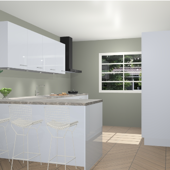 Sneeuwwitte hoogglans keuken Sopot 64565