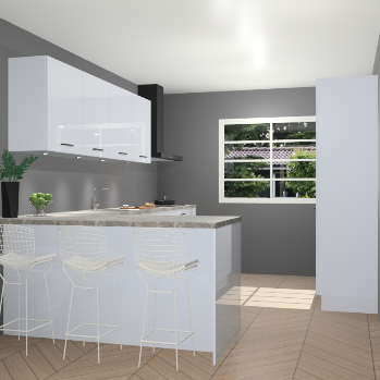 Sneeuwwitte hoogglans keuken Sopot 64569