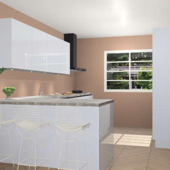 Sneeuwwitte hoogglans greeploze keuken Sopot 64570