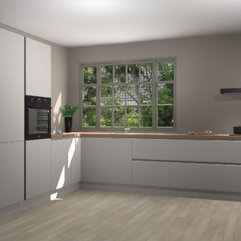 Zijdegrijze greeploze keuken Malaga 70143