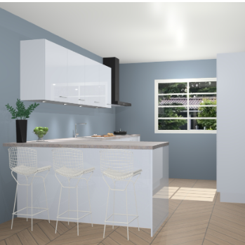 Sneeuwwitte hoogglans keuken Sopot 64573