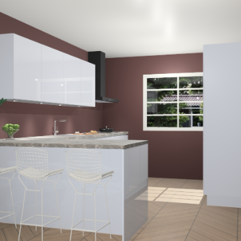 Sneeuwwitte hoogglans greeploze keuken Sopot 64574