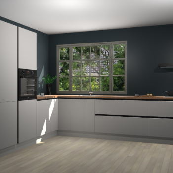 Zijdegrijze greeploze keuken Malaga 70146