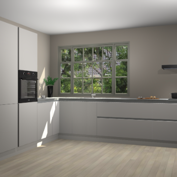 Zijdegrijze greeploze keuken Malaga 70155