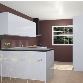 Sneeuwwitte hoogglans greeploze keuken Sopot 64579