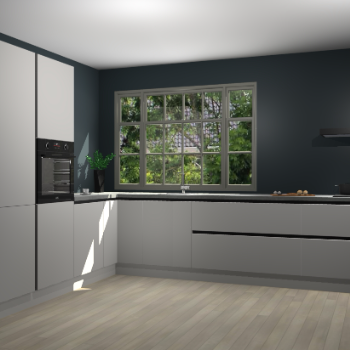 Zijdegrijze greeploze keuken Malaga 70158