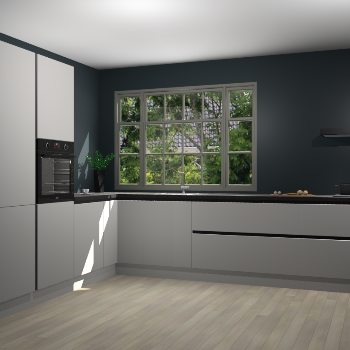 Zijdegrijze greeploze keuken Malaga 70164