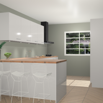 Zijdegrijze hoogglans keuken Sopot 64881