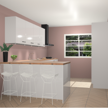 Zijdegrijze hoogglans keuken Sopot 64884