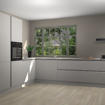 Zijdegrijze greeploze keuken Malaga 70177