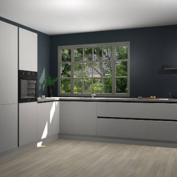 Zijdegrijze greeploze keuken Malaga 70182