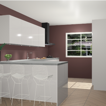 Zijdegrijze hoogglans greeploze keuken Sopot 65038