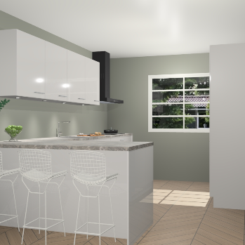 Zijdegrijze hoogglans keuken Sopot 65049