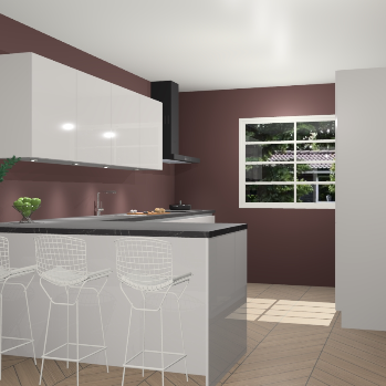 Zijdegrijze hoogglans greeploze keuken Sopot 65063