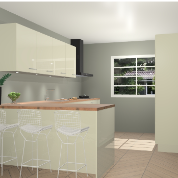 Magnolia hoogglans keuken Sopot 65016