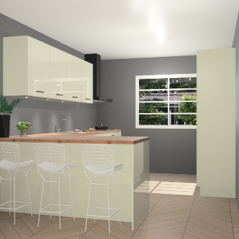 Magnolia hoogglans keuken Sopot 65020