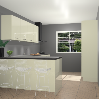 Magnolia hoogglans keuken Sopot 65236