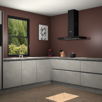  Beton opaal greeploze keuken Lublin 63944