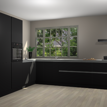 Zwarte greeploze keuken Malaga 70481