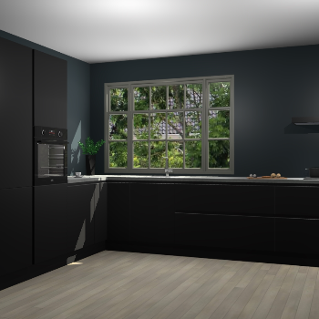 Zwarte greeploze keuken Malaga 70484