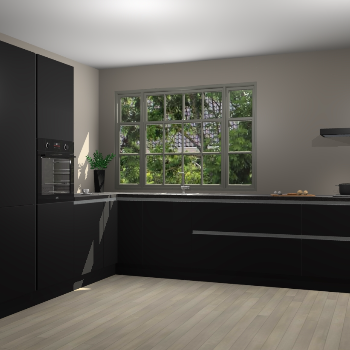 Zwarte greeploze keuken Malaga 70487