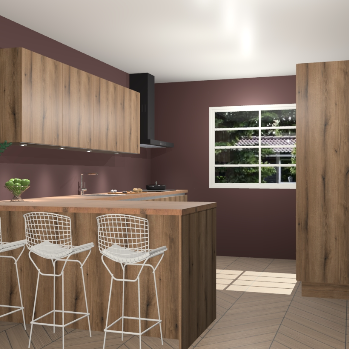 Goud eiken greeploze keuken Sopot 63937