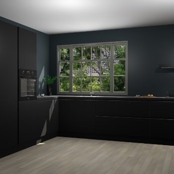 Zwarte greeploze keuken Malaga 70491