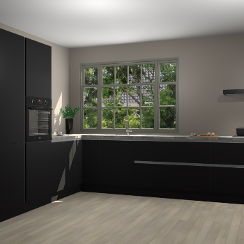 Zwarte greeploze keuken Malaga 70510