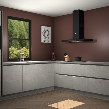  Beton opaal greeploze keuken Lublin 63976