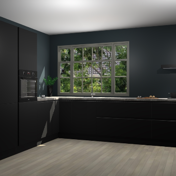 Zwarte greeploze keuken Malaga 70513