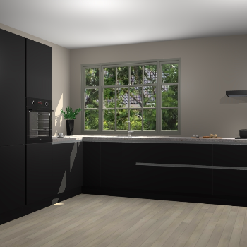 Zwarte greeploze keuken Malaga 70516