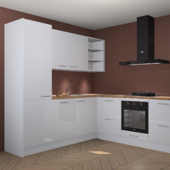 Sneeuwwitte hoogglans keuken Turek 80060