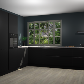 Zwarte greeploze keuken Malaga 70519