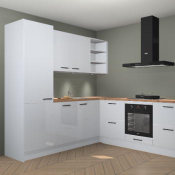 Sneeuwwitte hoogglans keuken Turek 80133