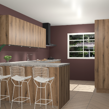 Goud eiken greeploze keuken Sopot 63964