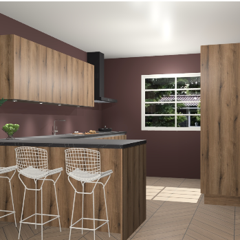 Goud eiken greeploze keuken Sopot 63986