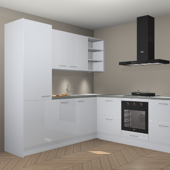 Sneeuwwitte hoogglans keuken Turek 80136