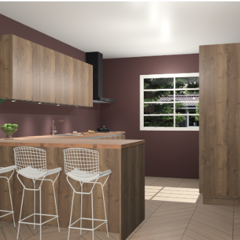 Chocolade eiken greeploze keuken Sopot 64053